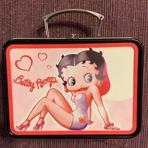 Betty Boop Rare Vintage Collectible Mini Tin Lunchbox 3.5”x 2.5”